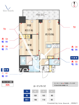 リヴェント難波ウエスト 806 【大阪府桜川駅】 の間取り図