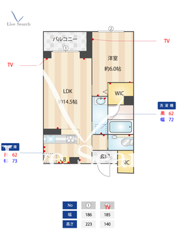 グランディール横濱台場 202 【神奈川県神奈川駅】 の間取り図