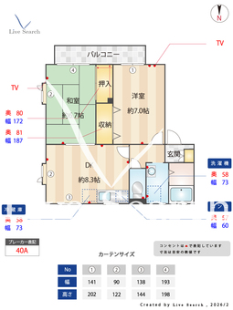エーディハイツD D202 【大阪府八尾駅】 の間取り図