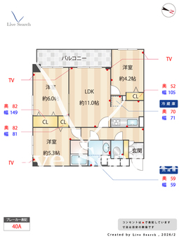 パルミナード森ヶ崎公園 302 【東京都昭和島駅】 の間取り図