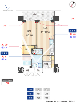 エルグレース神戸三宮タワーステージ 1504 【兵庫県三ノ宮駅】 の間取り図