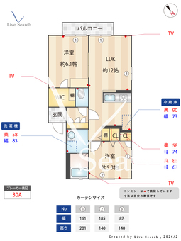 グランドールA 205 【神奈川県武蔵新城駅】 の間取り図