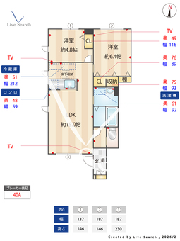 ルシェルクレールD 101 【千葉県五井駅】 の間取り図
