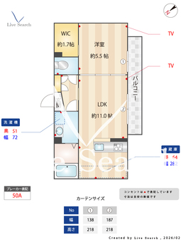 アクシス　川越 302 【埼玉県川越市駅】 の間取り図