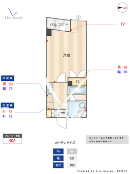 エルグランド・イナ 303 【東京都中野新橋駅】 の間取り図