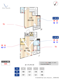 フェアコートメグロ E 【東京都目黒駅】 の間取り図
