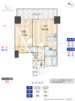 アドバンス三宮Ⅲリンクス 803 【兵庫県春日野道駅】 の間取り図