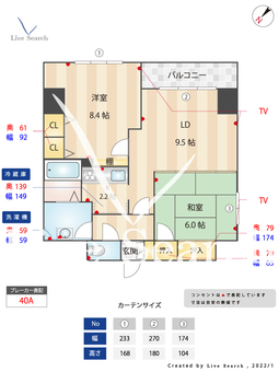 メルクリオけやき通り 203 【福岡県赤坂駅】 の間取り図