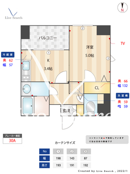 ゴールド大濠 301 【福岡県大濠公園駅】 の間取り図