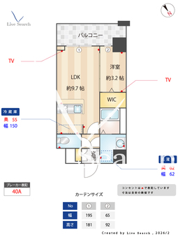 ミラージュパレス大阪ドームProsper 201 【大阪府九条駅】 の間取り図