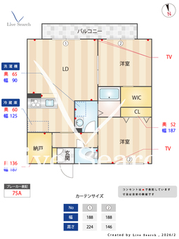 エルレーブ　J's　メゾーネ 202 【兵庫県中山寺駅】 の間取り図