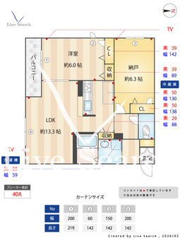 ヌーベル上之島A 202 【大阪府河内山本駅】 の間取り図