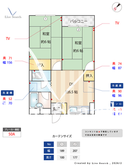 グリーンハウスクスノキ 205 【神奈川県新川崎駅】 の間取り図