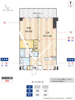 サンクチュアリー 302 【大阪府ＪＲ学研都市線 交 通 四条畷 駅 】 の間取り図