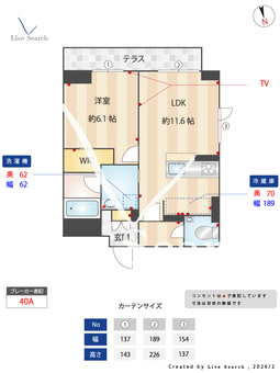 フローラ 102 【神奈川県大倉山駅】 の間取り図