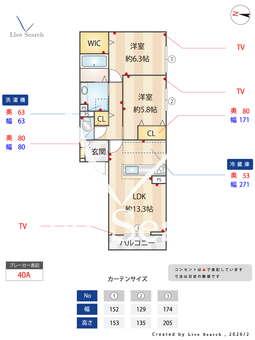 orchidea大鳥  305 【大阪府阪和線　鳳駅】 の間取り図