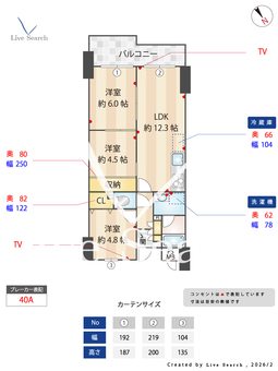 リバージュⅠ 202 【大阪府香里園駅】 の間取り図