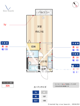 グリーンヒルハイツ 207 【大阪府牧野駅】 の間取り図