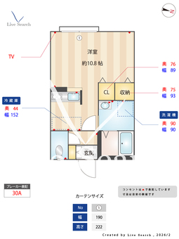メゾンドソレイユ 202 【茨城県取手駅】 の間取り図