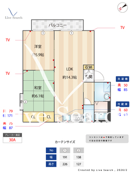 パークサイドハイツ 202 【茨城県勝田】 の間取り図
