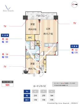 コスモ武蔵新城 205 【神奈川県武蔵新城】 の間取り図