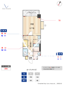 サニーサイドアップ 806 【福岡県東比恵駅】 の間取り図