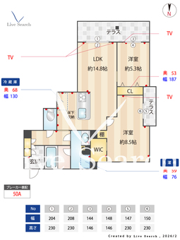 シャーメゾンブランノア 105 【大阪府久宝寺口駅】 の間取り図