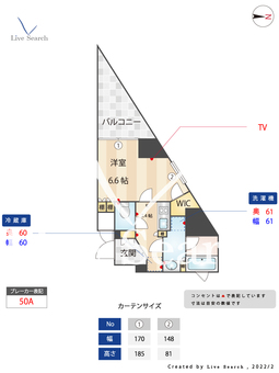 フェルモアルテ世田谷若林 606 【東京都若林駅】 の間取り図
