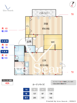 サンクレスト A201 【京都府近鉄京都線「高の原」】 の間取り図