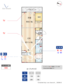 アヴァンス八潮A 205 【埼玉県八潮駅】 の間取り図