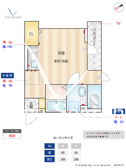 アイレックス京橋  206 【大阪府大阪環状線　京橋駅　徒歩5分】 の間取り図