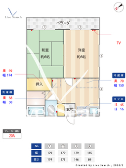 サンハイツ関口 105 【埼玉県鶴瀬駅】 の間取り図