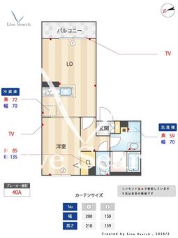 クレシェール清水 202 【大阪府清水駅】 の間取り図