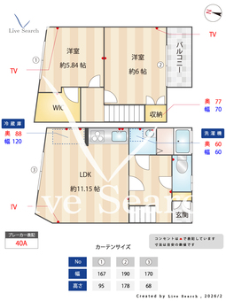 荒田町3丁目テラス  【兵庫県湊川公園駅、大倉山駅】 の間取り図