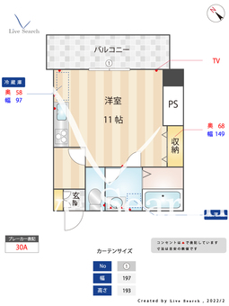 ヨーロピアン博多 202 【福岡県博多駅】 の間取り図