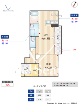 レガリアウスイ 201 【愛知県ナゴヤドーム前矢田駅】 の間取り図