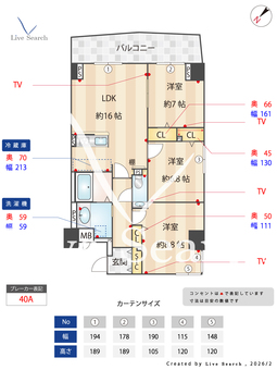 リオグランデ博多 1301 【福岡県博多駅】 の間取り図