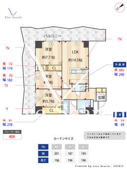 リオグランデ博多 1404 【福岡県博多駅】 の間取り図