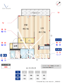 サンモール　C 201 【茨城県荒川沖駅】 の間取り図