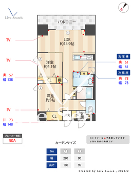 インシグニア渡辺通 201 【福岡県薬院】 の間取り図