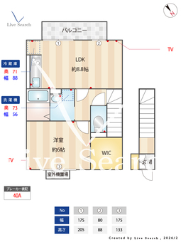 プレジール 203 【埼玉県せんげん台】 の間取り図