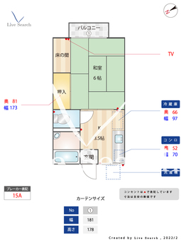 浦川ハイツ 201 【福岡県高宮駅】 の間取り図