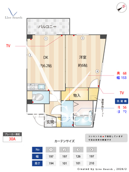 ライフプラザ調布 401 【東京都調布駅】 の間取り図