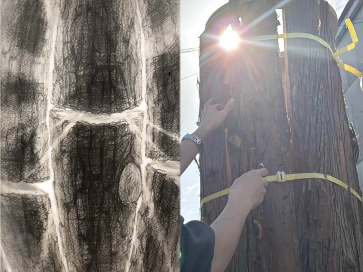 スケッチ（左）と試作（右）