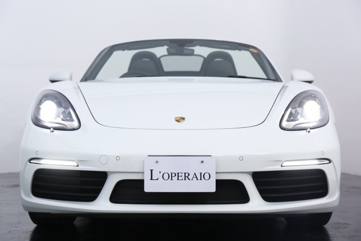 ポルシェ 718 Boxster PDK 1オーナー ネイビー幌 バックモニター 前後