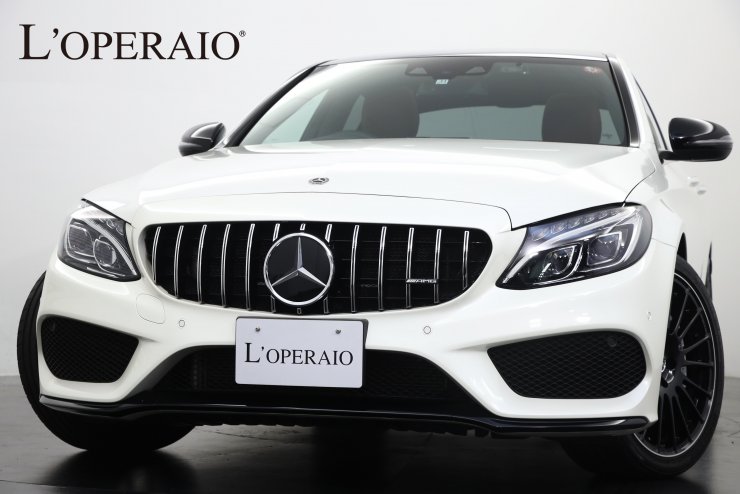 Amg Cクラス C43 4matic 赤革 パノラマルーフ エクスクルーシブpkg Tws 118fスポーツモノブロック鍛造19インチアルミホイール 社外パナメリカーナグリル レーダーセーフティ ブルメスター 純正hddナビ 地デジ Etc2 0中古車