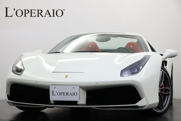 フェラーリ 488 spyder 正規ディーラー車 ロッソフェラーリレザー LED