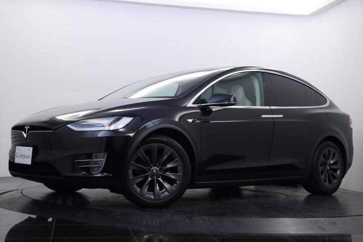 テスラ モデルX 100D 有償色 ソリッドブラック ホワイトレザーシート
