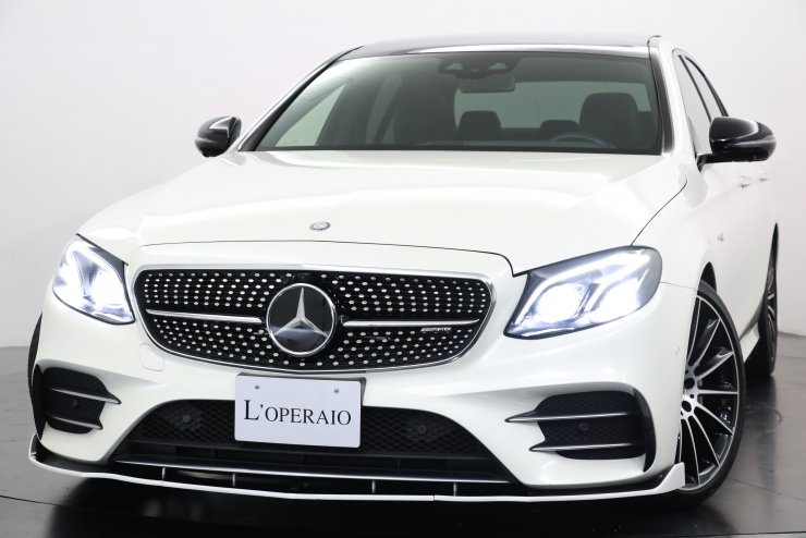 AMG Eクラス E43 4MATIC 希少左ハンドル 社外フロントリップスポイラー