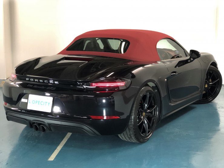 ポルシェ 718 Boxster GTS 6MT 右H スポクロ スポエグ 赤革/赤幌